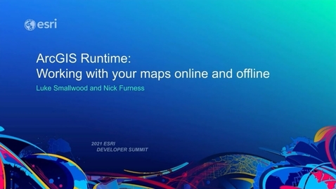 Thumbnail for entry ArcGIS Runtime: Working with Maps Online and Offline