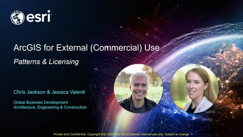 Thumbnail for entry ArcGIS for External (Commercial) Use - Patterns &amp; Licensing