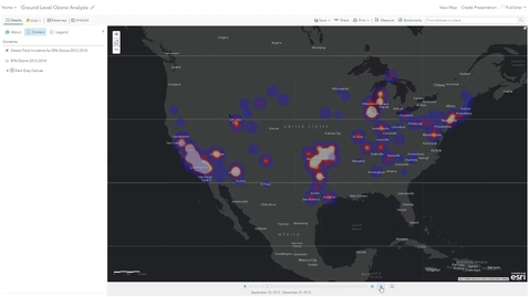 Thumbnail for entry Detecting Ozone Measurements with GeoAnalytics Server