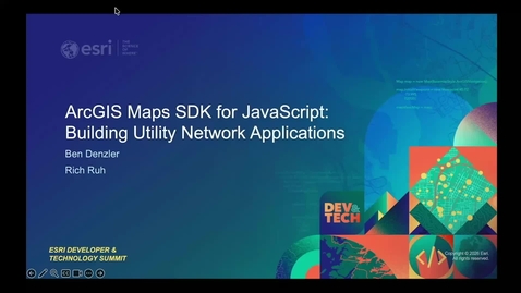 Thumbnail for ArcGIS Maps SDK for JavaScript: Building Utility Network Applications