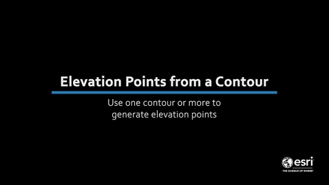 Thumbnail for Generate elevation point from one or more contours