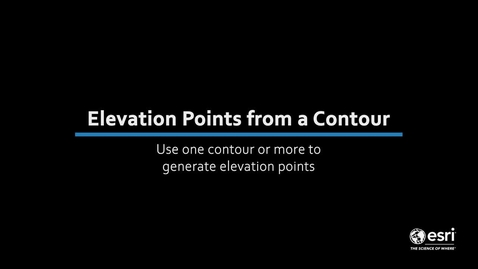 Thumbnail for entry Generate elevation point from one or more contours
