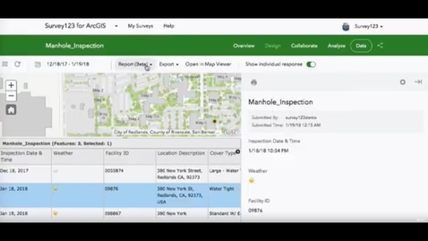 Thumbnail for Using the Survey123 Reporting API to Print Survey Records