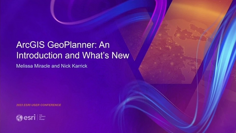 Thumbnail for entry ArcGIS GeoPlanner: An Introduction and What's New