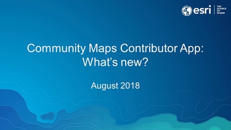 Thumbnail for entry What's New in the Community Maps Contributor App (August 2018)