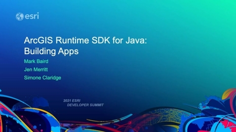 Thumbnail for entry ArcGIS Runtime SDK for Java: Building Apps