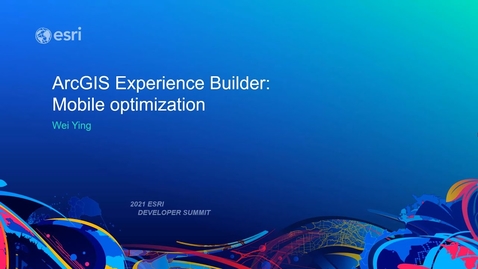 Thumbnail for ArcGIS Experience Builder: Mobile Optimization