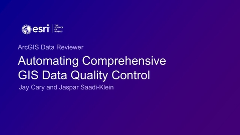 Thumbnail for Automating Comprehensive GIS Data Quality Control Webinar