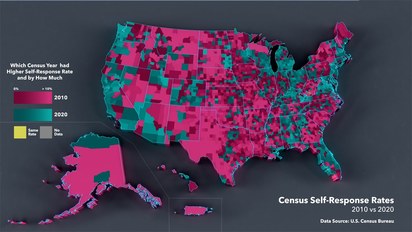 2020 Census Response Map Animated Maps: Census Self-Response Rates, 2010 Vs 2020 (4K) - Esri Videos:  Gis, Events, Arcgis Products & Industries