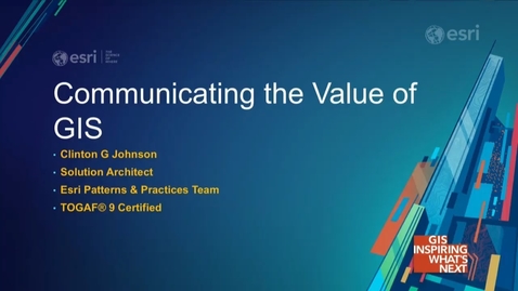 Thumbnail for Communicating the Value of GIS
