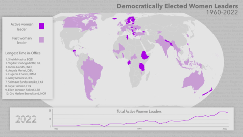 Thumbnail for entry Animated Maps: Democratically Elected Women Leaders, 1960-2022