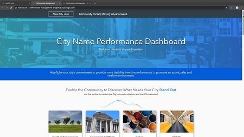 Thumbnail for ArcGIS Hub: Performance Management Initiative Template