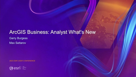 Thumbnail for ArcGIS Business Analyst: What's New