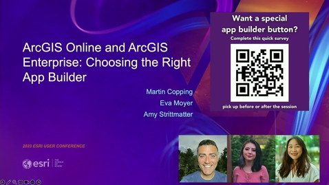 Thumbnail for entry ArcGIS Online and ArcGIS Enterprise: Choosing the Right App Builder