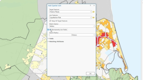 Thumbnail for Join data spatially in ArcGIS Pro