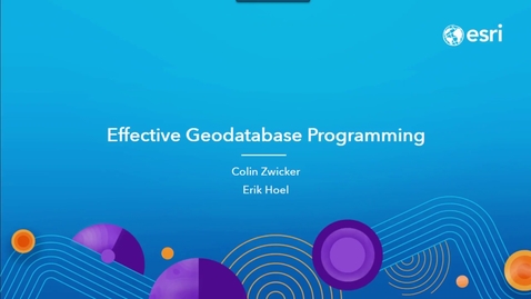 Thumbnail for Effective Geodatabase Programming