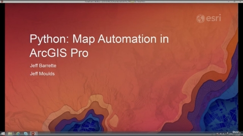 Thumbnail for entry Python: Map Automation in ArcGIS Pro