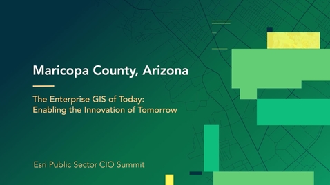 Thumbnail for The Enterprise GIS of Today: Enabling the Innovation of Tomorrow