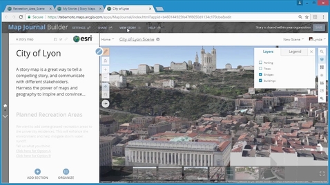 Thumbnail for Creating a Story Map with a Point Cloud Scene Layer