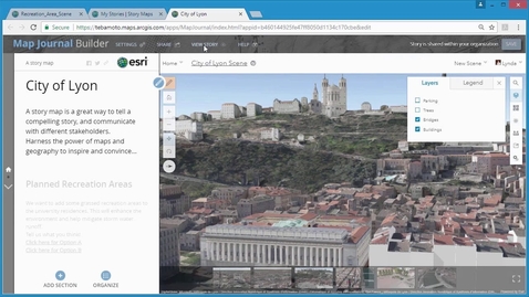 Thumbnail for entry Creating a Story Map with a Point Cloud Scene Layer