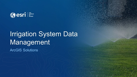 Thumbnail for entry Irrigation System Data Management