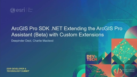 Thumbnail for ArcGIS Pro SDK for .NET: Extending the ArcGIS Pro Assistant (Beta) with Custom Extensions