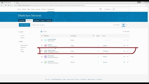 Thumbnail for entry Administering Users in ArcGIS Online