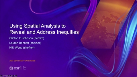 Thumbnail for entry Using Spatial Analysis to Reveal and Address Inequities