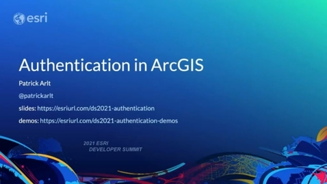 Thumbnail for entry Authentication in ArcGIS