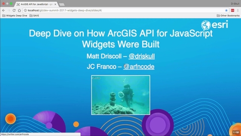 Thumbnail for entry Deep Dive on How ArcGIS API for JavaScript Widgets Were Built