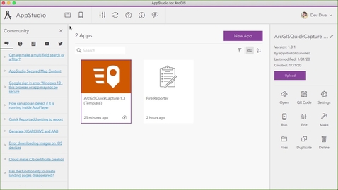 Thumbnail for A Tour of AppStudio Desktop: AppStudio Jumpstart Videos