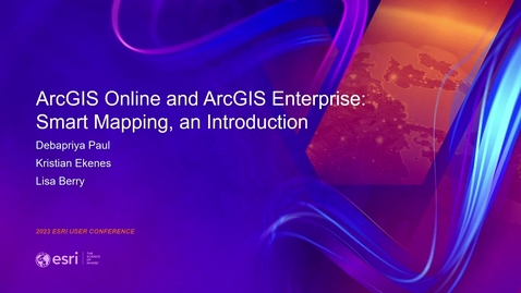 Thumbnail for entry ArcGIS Online and ArcGIS Enterprise: Smart Mapping, an Introduction