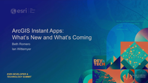 Thumbnail for ArcGIS Instant Apps: What's New and What's Coming