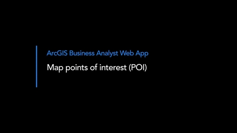 Thumbnail for Map points of interest (POI) 