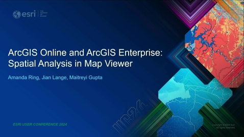 Thumbnail for ArcGIS Online and ArcGIS Enterprise: Spatial Analysis in Map Viewer