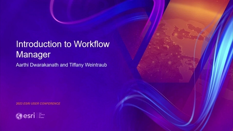 Thumbnail for ArcGIS Workflow Manager: An Introduction