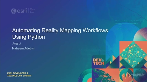 Thumbnail for ArcGIS: Automating Reality Mapping Workflows Using Python