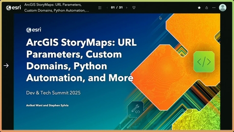 Thumbnail for ArcGIS StoryMaps: URL Parameters, Custom Domains, Python Automation, and More