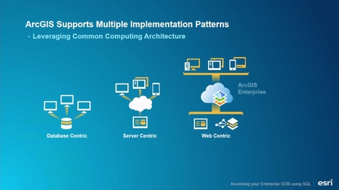 Thumbnail for entry Accessing Your Enterprise Geodatabase using SQL