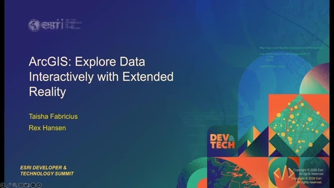 Thumbnail for ArcGIS: Explore Data Interactively with Extended Reality