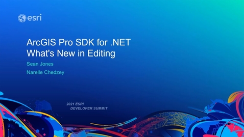 Thumbnail for entry ArcGIS Pro SDK for .NET: What's New in Editing