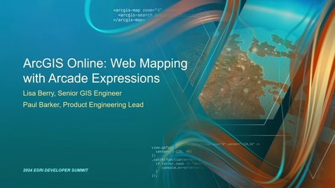 Thumbnail for ArcGIS Online: Web Mapping with Arcade Expressions