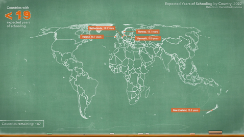 Thumbnail for Animated Maps: Years of Schooling by Country