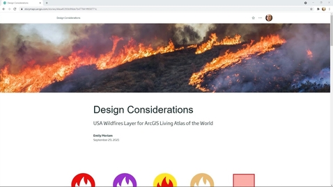 Thumbnail for entry Design Considerations for the USA Current Wildfires Layer