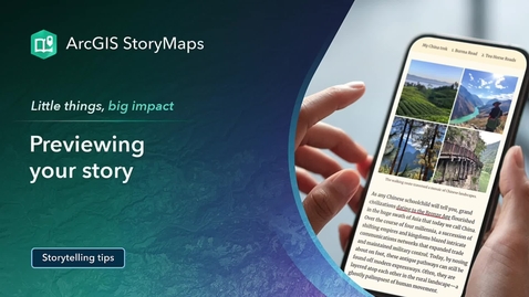 Thumbnail for Previewing your story