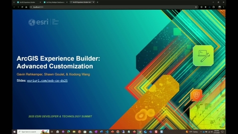 Thumbnail for ArcGIS Experience Builder: Advanced Customization