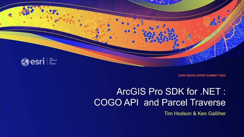 Thumbnail for entry ArcGIS Pro SDK for .NET: COGO API and Parcel Traverse