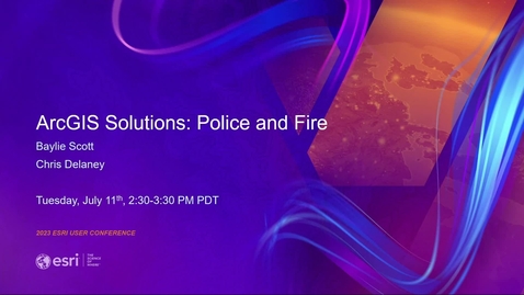 Thumbnail for ArcGIS Solutions: Police and Fire