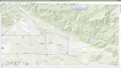 Thumbnail for entry Military Tools for ArcGIS in ArcMap: Using Coordinate Conversion