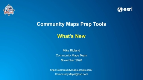 Thumbnail for entry What's New in the Community Maps Data Prep Tools